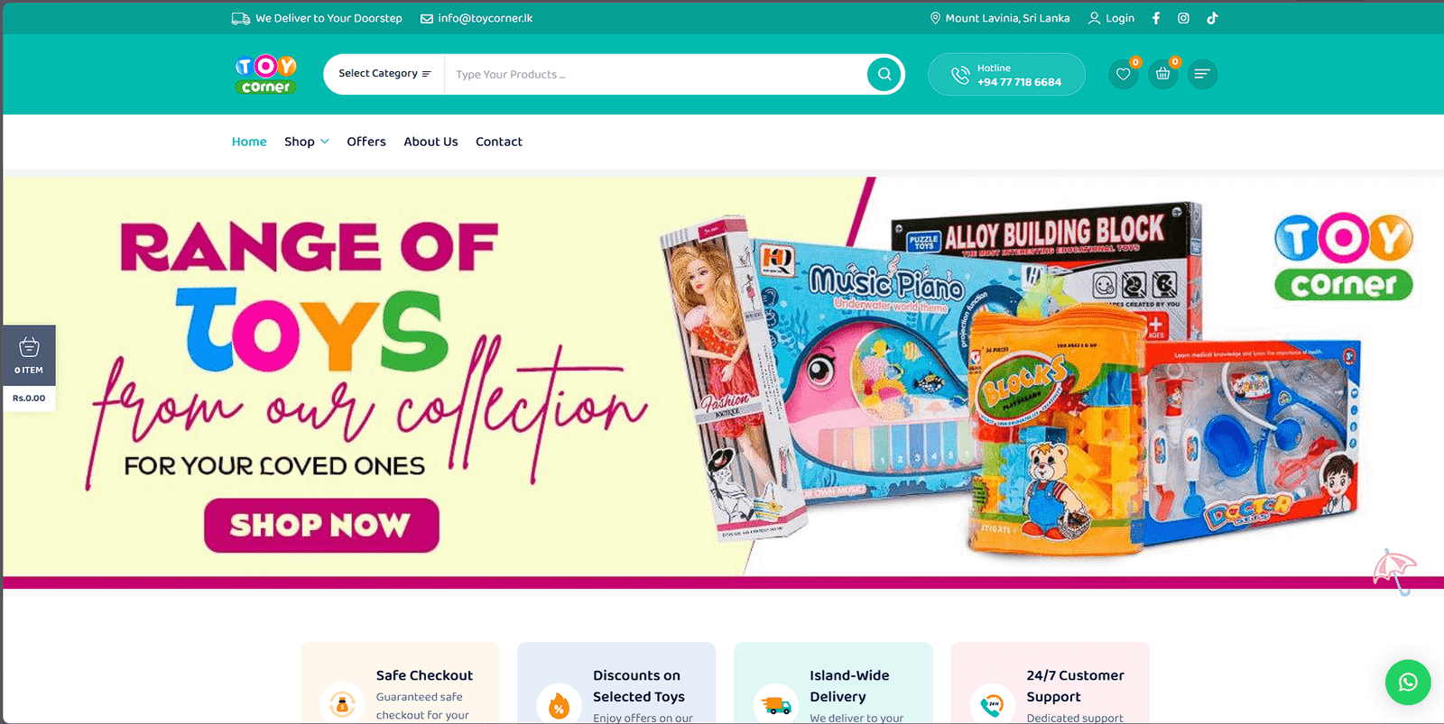 Toy Corner E-Commerce Store — toycorner.lk
